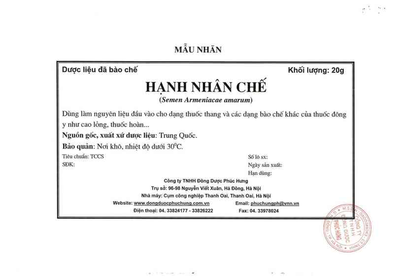 thông tin, cách dùng, giá thuốc Hạnh nhân chế - ảnh 3