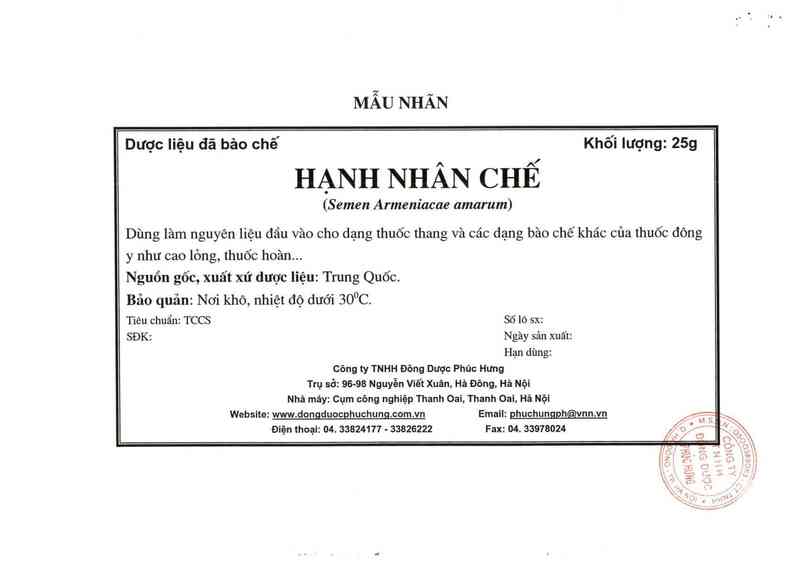 thông tin, cách dùng, giá thuốc Hạnh nhân chế - ảnh 4