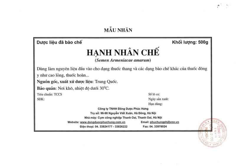 thông tin, cách dùng, giá thuốc Hạnh nhân chế - ảnh 9