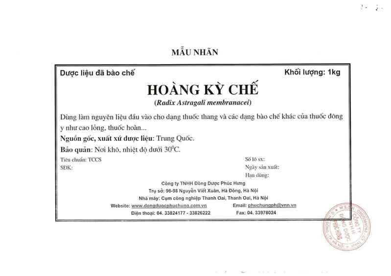 thông tin, cách dùng, giá thuốc Hoàng kỳ chế - ảnh 10