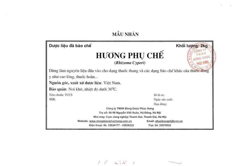 thông tin, cách dùng, giá thuốc Hương phụ chế - ảnh 11