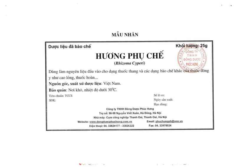 thông tin, cách dùng, giá thuốc Hương phụ chế - ảnh 4