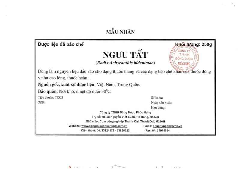 thông tin, cách dùng, giá thuốc Ngưu tất - ảnh 8