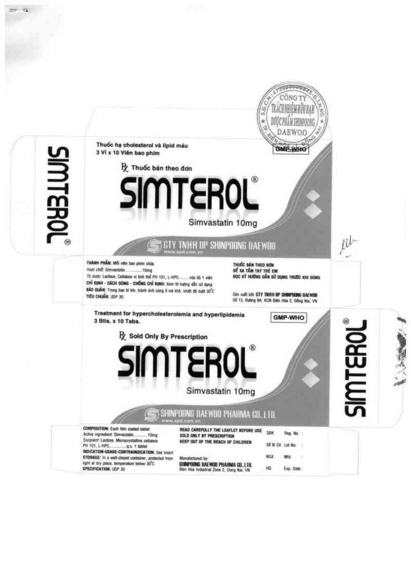 thông tin, cách dùng, giá thuốc Simterol - ảnh 1