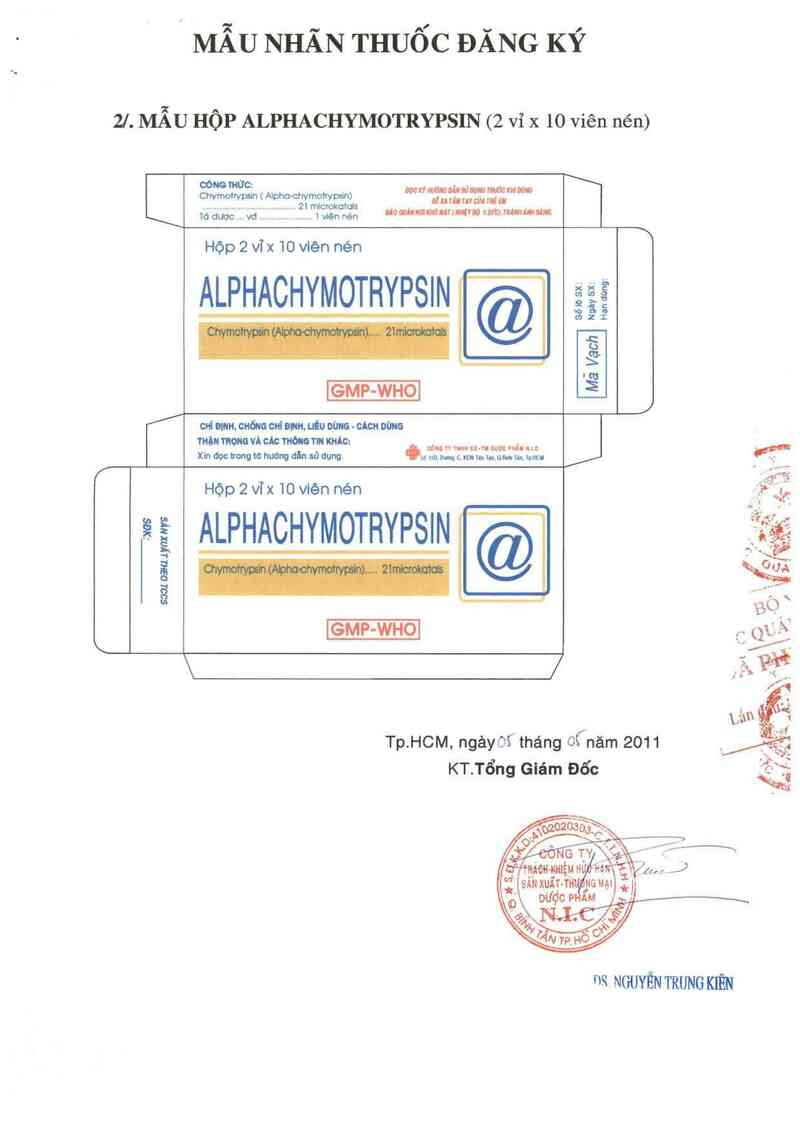 thông tin, cách dùng, giá thuốc Alphachymotrypsin - ảnh 1