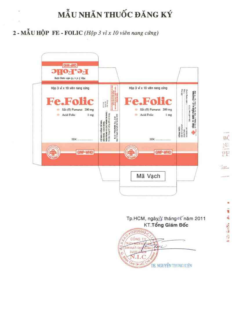 thông tin, cách dùng, giá thuốc Fe-Folic - ảnh 1