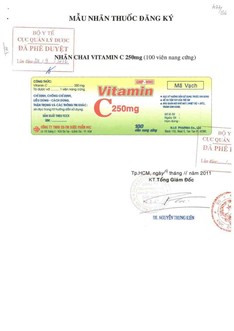 thông tin, cách dùng, giá thuốc Vitamin C 250 mg - ảnh 0