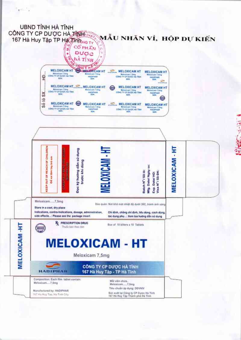 thông tin, cách dùng, giá thuốc Meloxicam - HT - ảnh 1