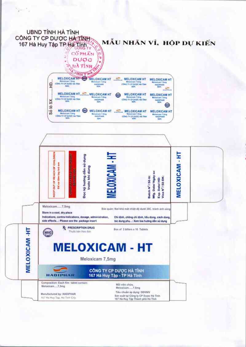 thông tin, cách dùng, giá thuốc Meloxicam - HT - ảnh 2