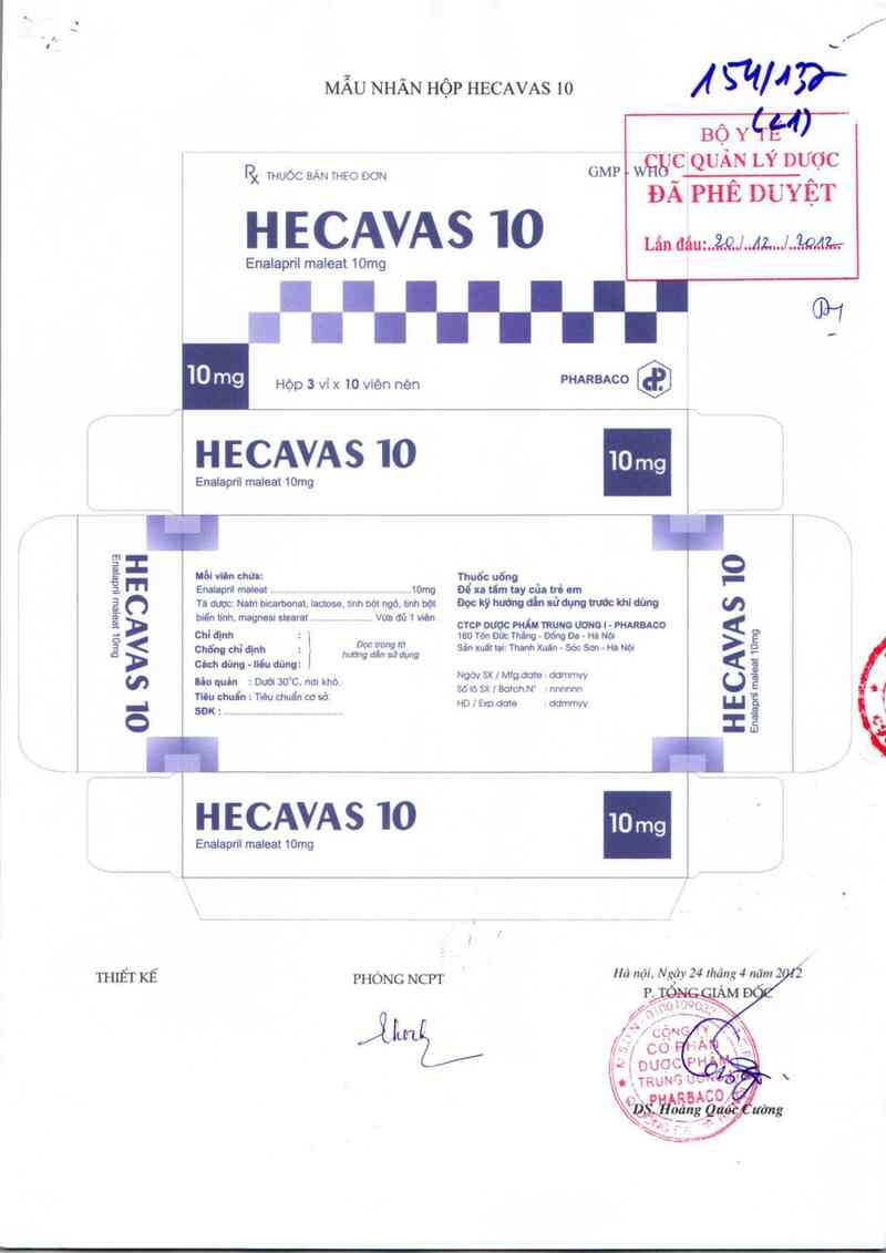 thông tin, cách dùng, giá thuốc Hecavas 10 - ảnh 0