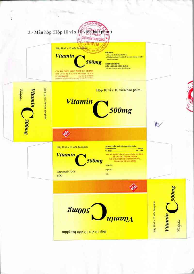 thông tin, cách dùng, giá thuốc Vitamin C 500mg - ảnh 1