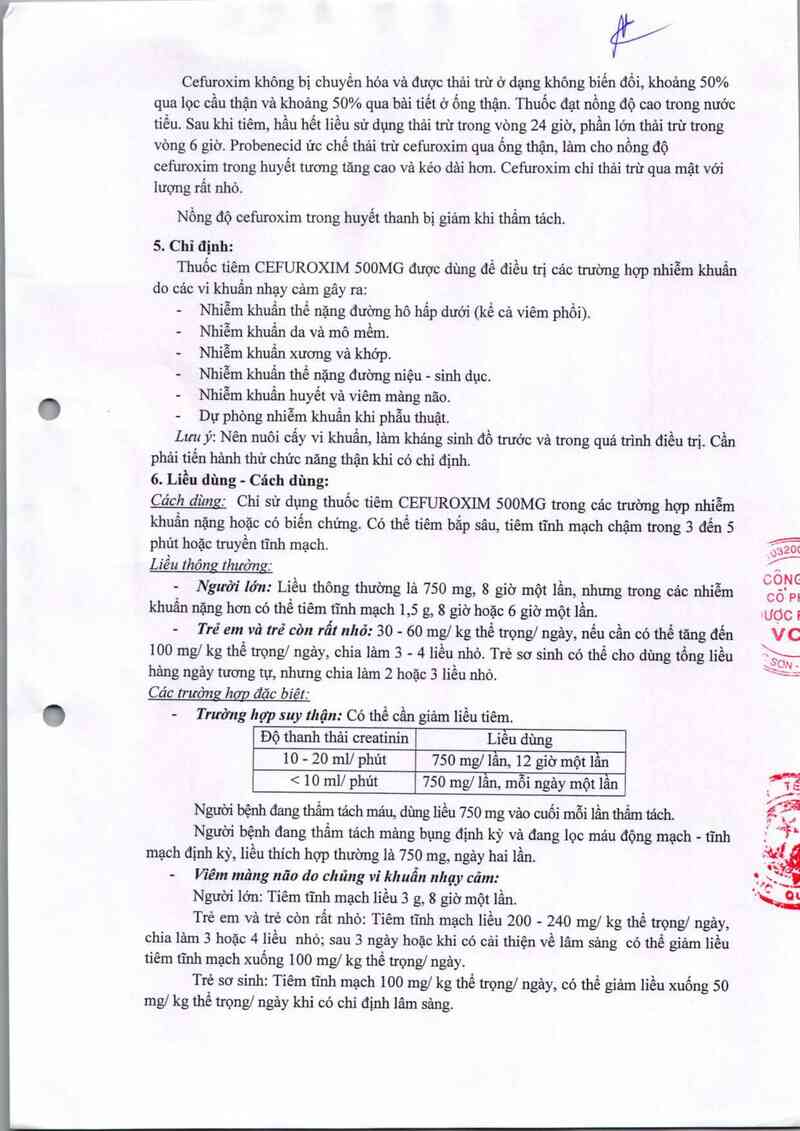 thông tin, cách dùng, giá thuốc Cefuroxim 500 mg - ảnh 5