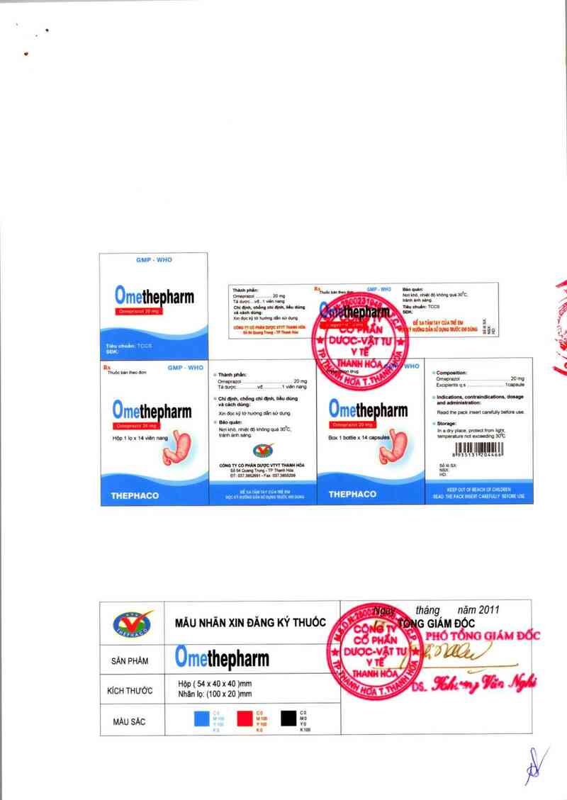 thông tin, cách dùng, giá thuốc Omethepharm - ảnh 1