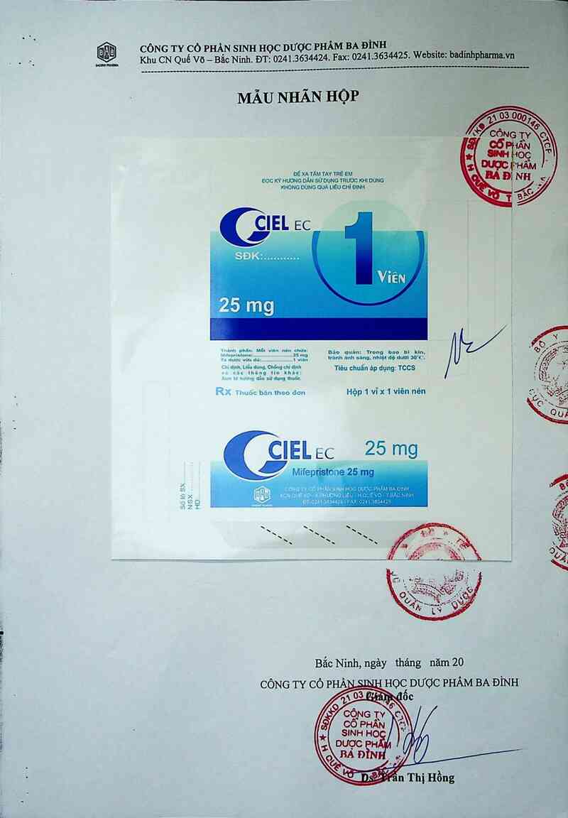 thông tin, cách dùng, giá thuốc Ciel EC 25 - ảnh 3