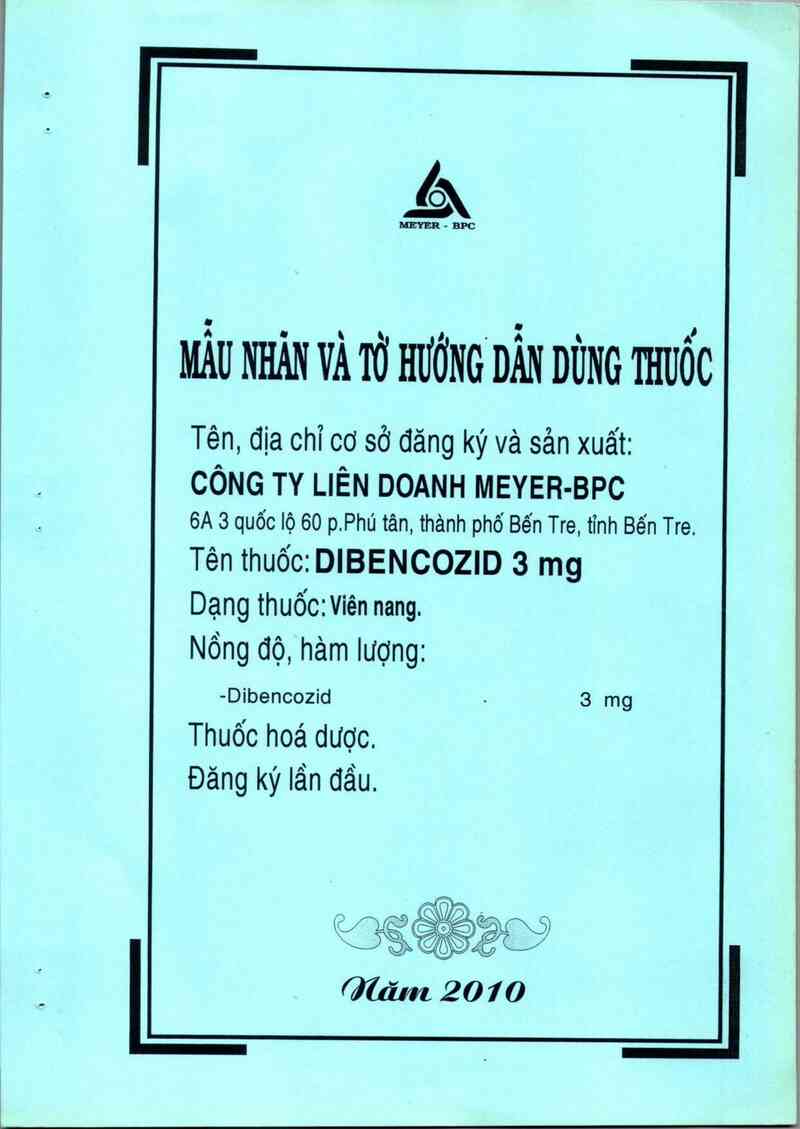 thông tin, cách dùng, giá thuốc Dibencozid 3mg - ảnh 0