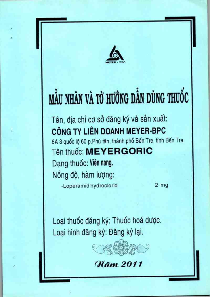 thông tin, cách dùng, giá thuốc Meyergoric - ảnh 0