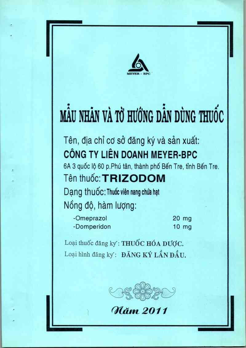 thông tin, cách dùng, giá thuốc Trizodom - ảnh 0