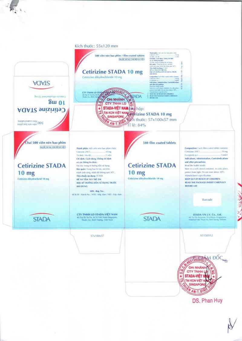 thông tin, cách dùng, giá thuốc Cetirizine Stada 10 mg - ảnh 2