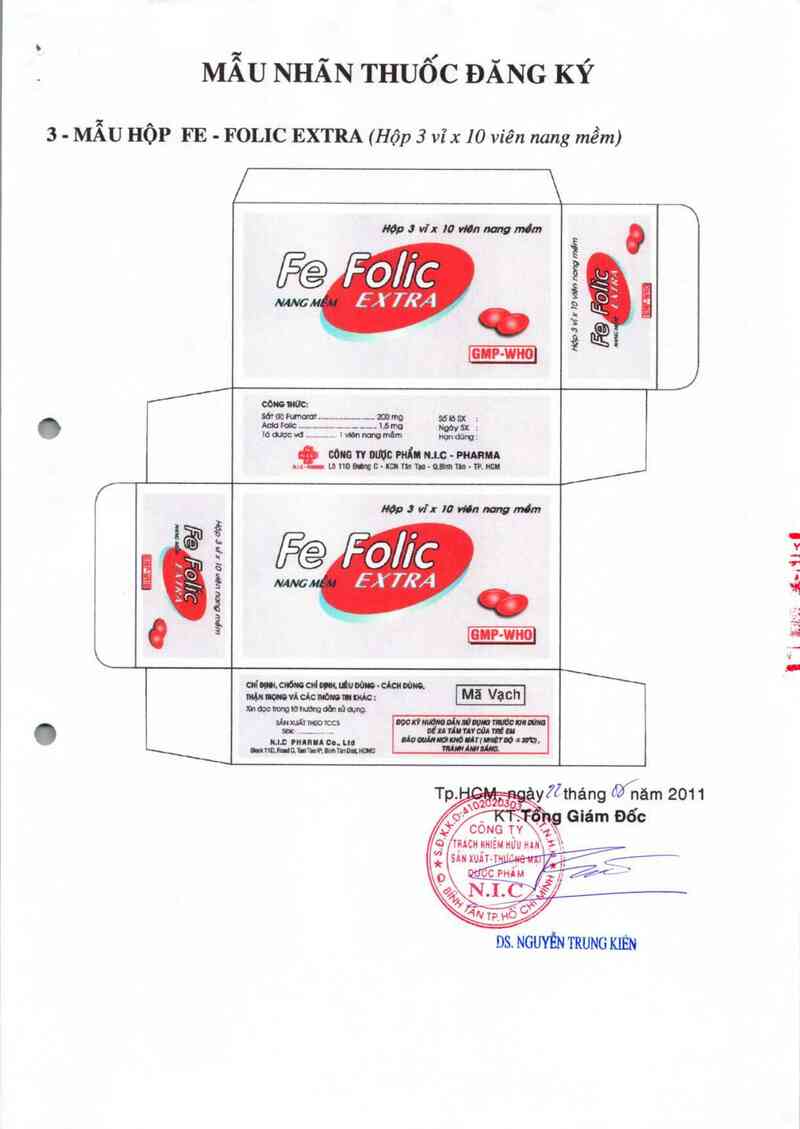 thông tin, cách dùng, giá thuốc Fe-Folic Extra - ảnh 2