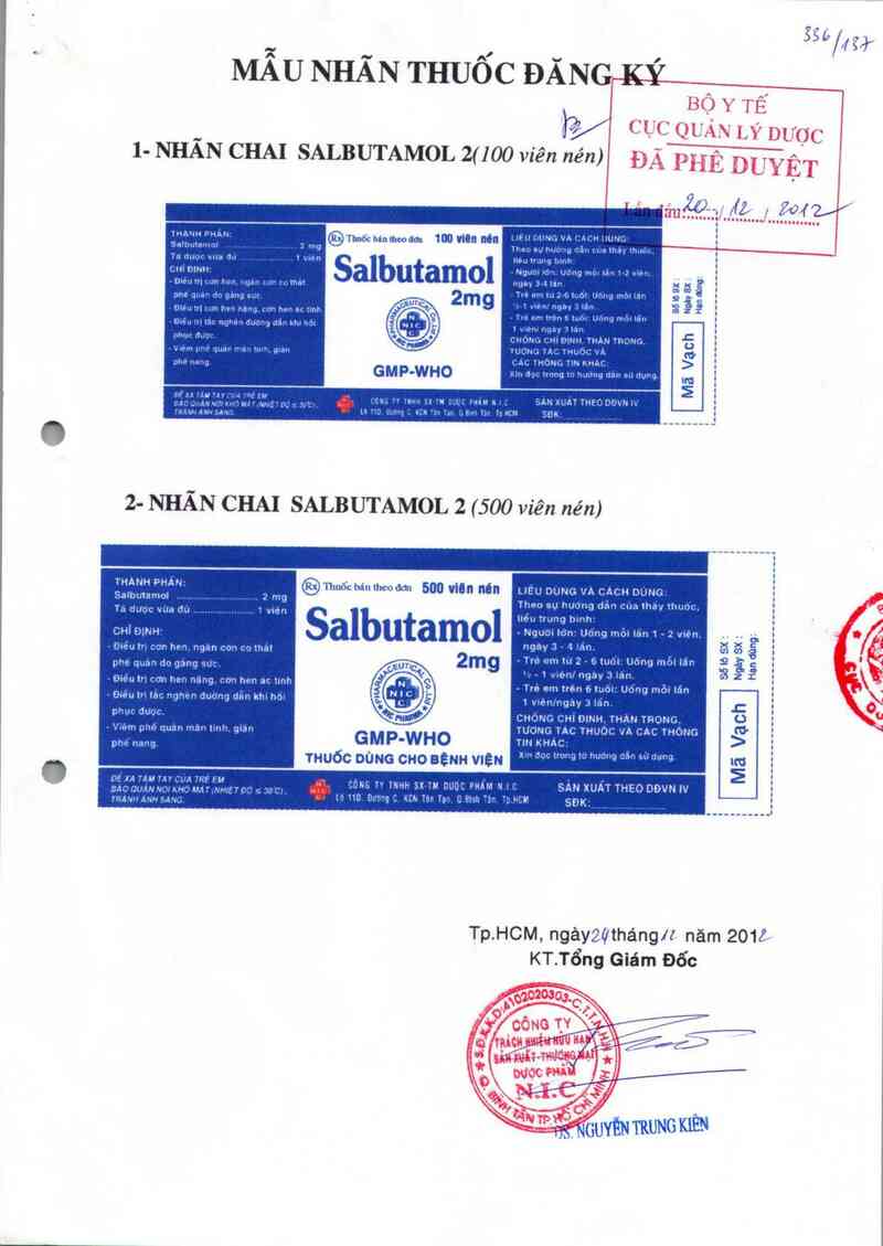 thông tin, cách dùng, giá thuốc Salbutamol 2mg - ảnh 0