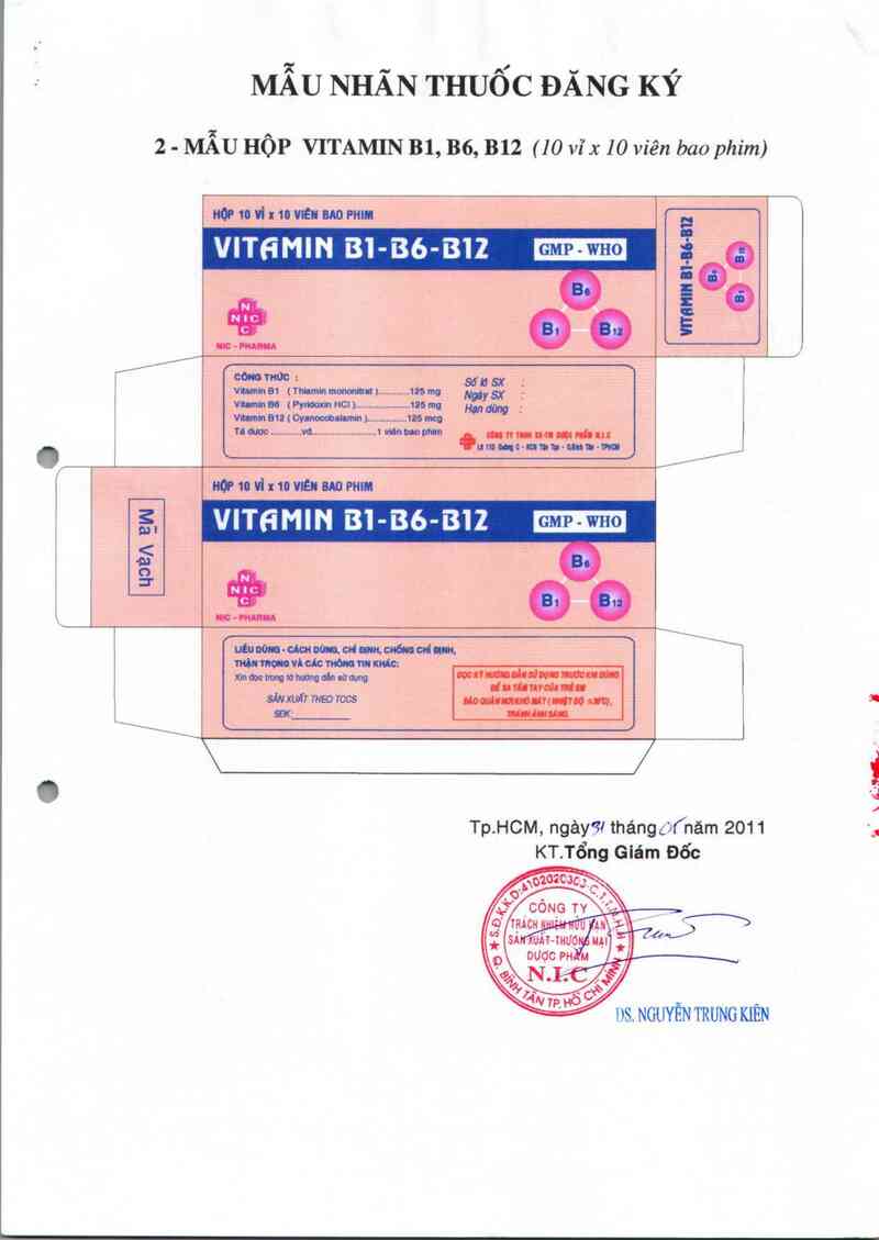 thông tin, cách dùng, giá thuốc Vitamin B1-B6-B12 - ảnh 1