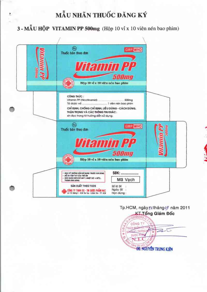 thông tin, cách dùng, giá thuốc Vitamin PP 500mg - ảnh 1