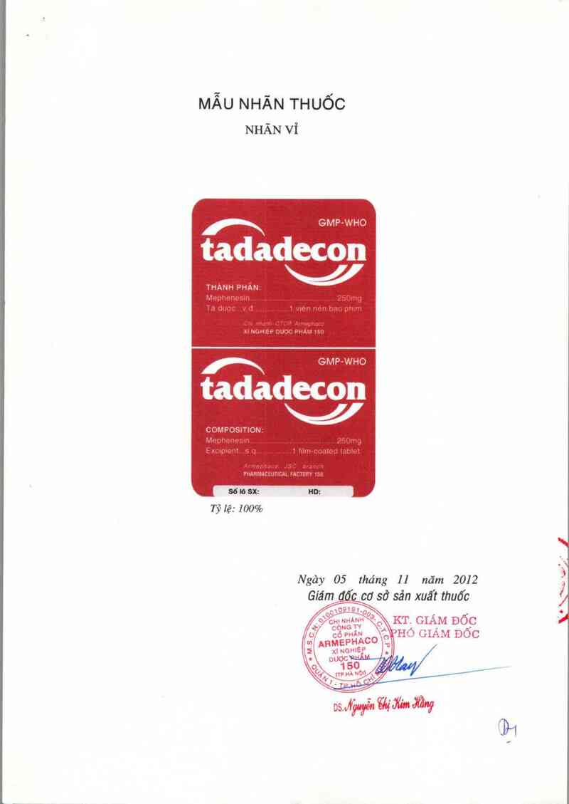 thông tin, cách dùng, giá thuốc Tadadecon - ảnh 1