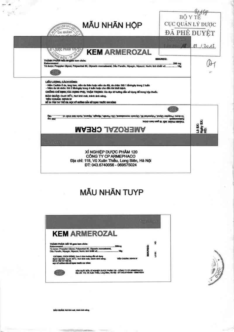 thông tin, cách dùng, giá thuốc Kem Armezoral - ảnh 0