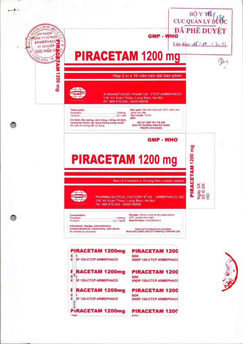 thông tin, cách dùng, giá thuốc Piracetam - ảnh 0