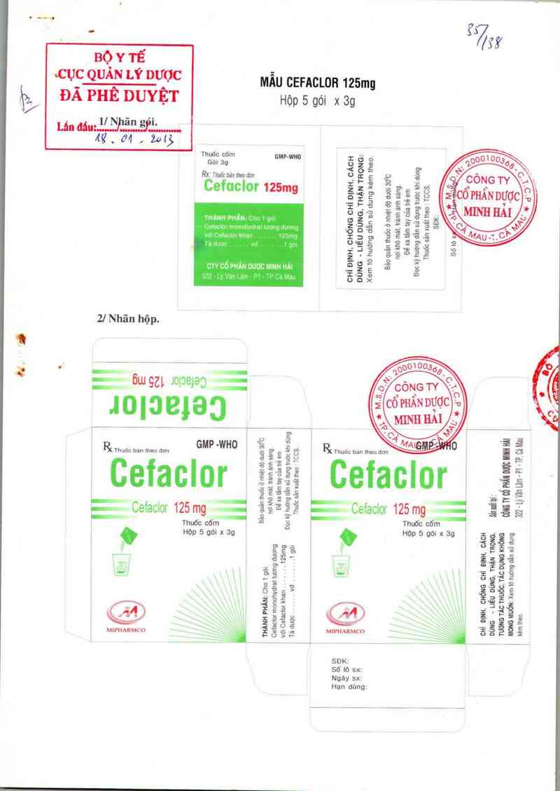 thông tin, cách dùng, giá thuốc Cefaclor 125mg - ảnh 0