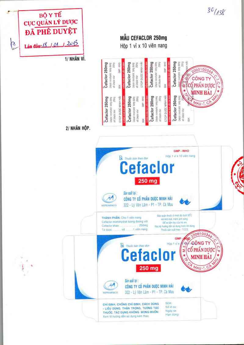 thông tin, cách dùng, giá thuốc Cefaclor 250 mg - ảnh 0