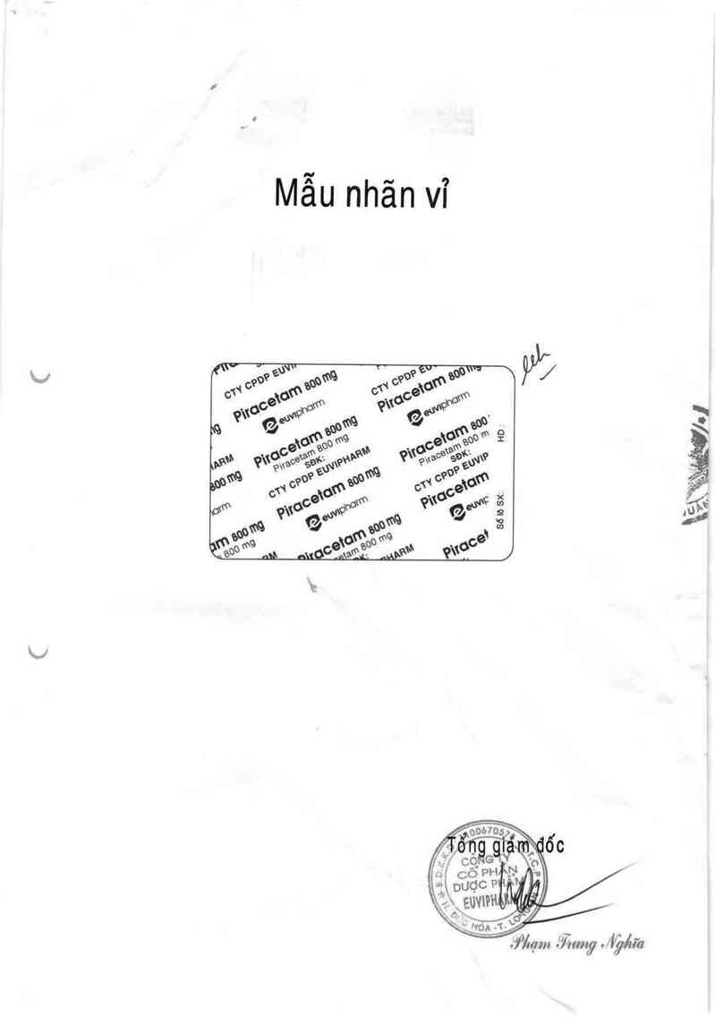 thông tin, cách dùng, giá thuốc Piracetam 800 mg - ảnh 1