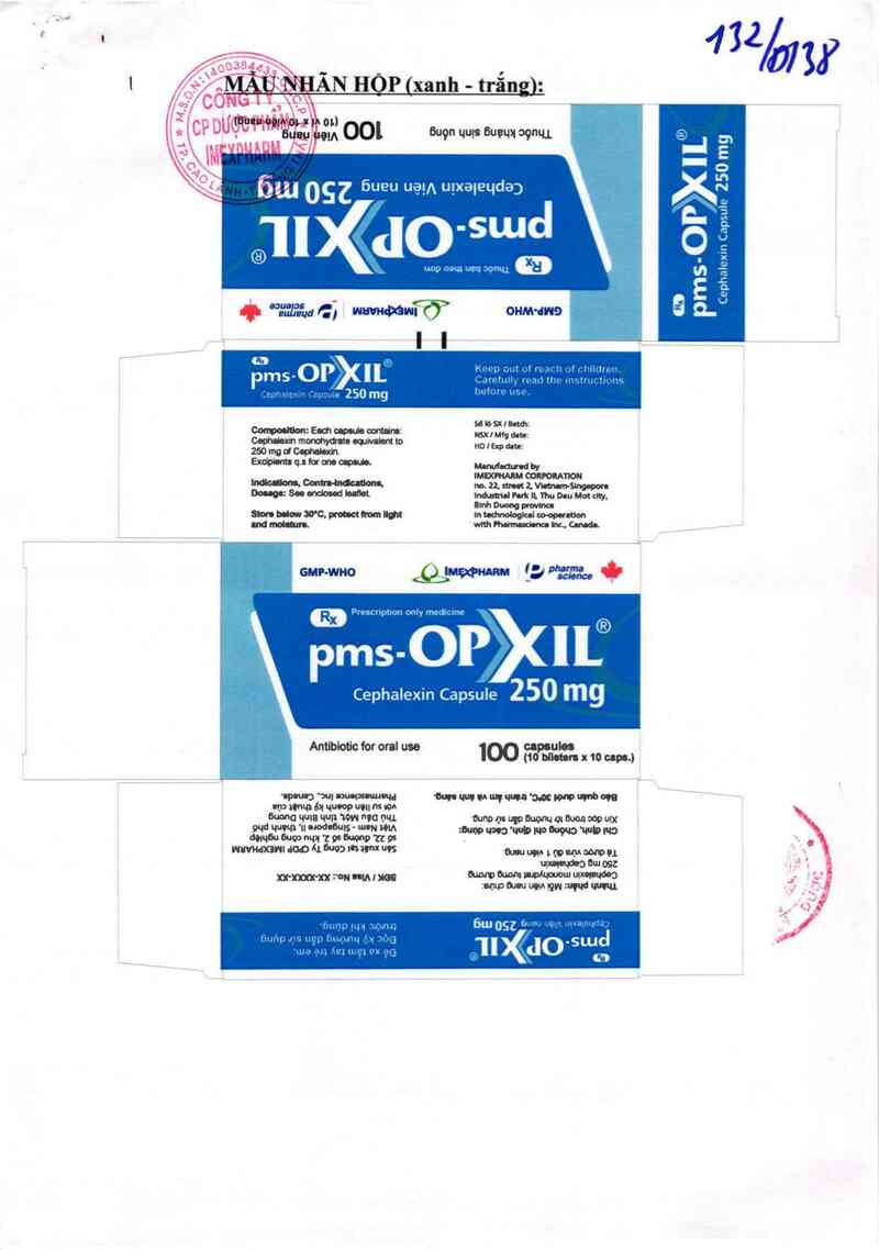 thông tin, cách dùng, giá thuốc pms - Opxil 250 mg - ảnh 1