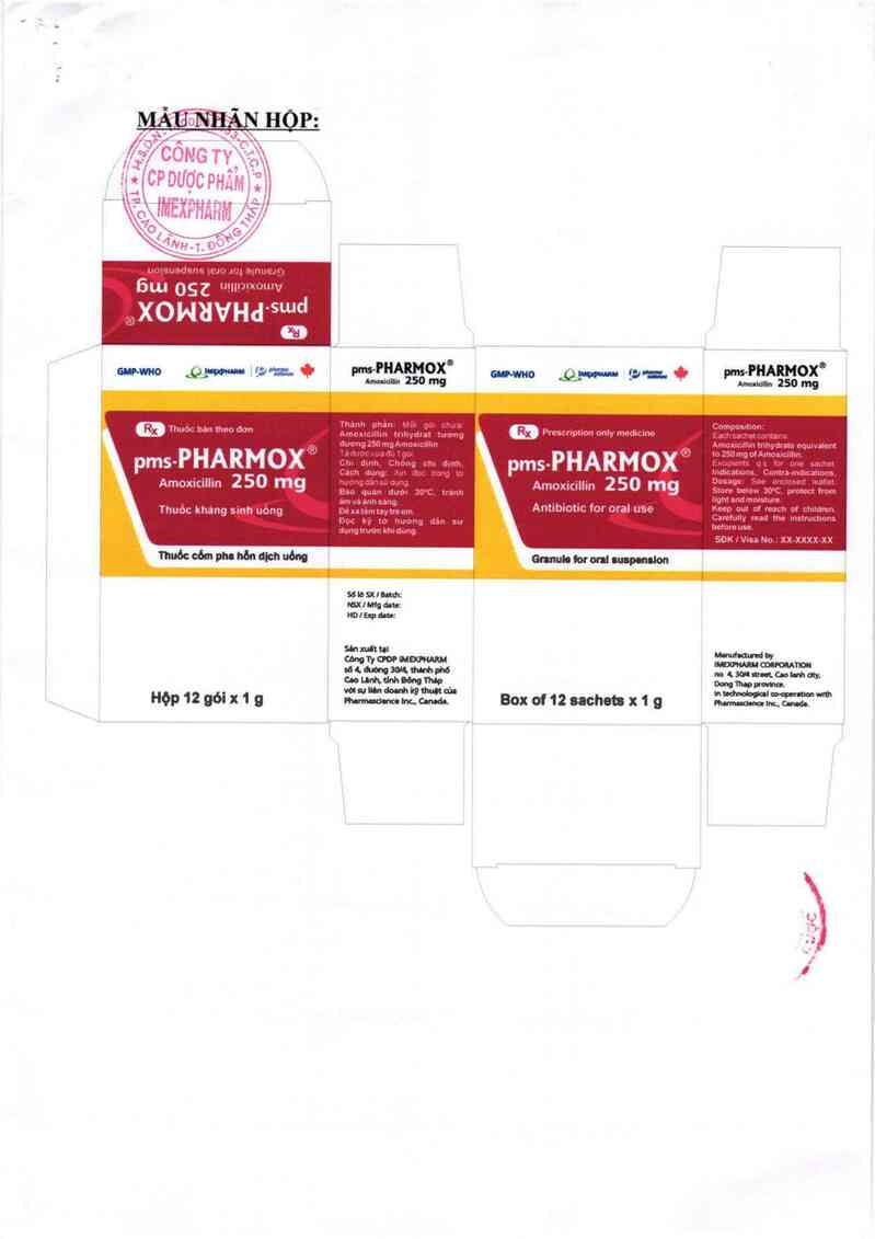 thông tin, cách dùng, giá thuốc pms - Pharmox 250 mg - ảnh 1