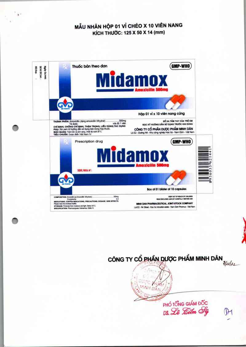 thông tin, cách dùng, giá thuốc Midamox 500 - ảnh 2