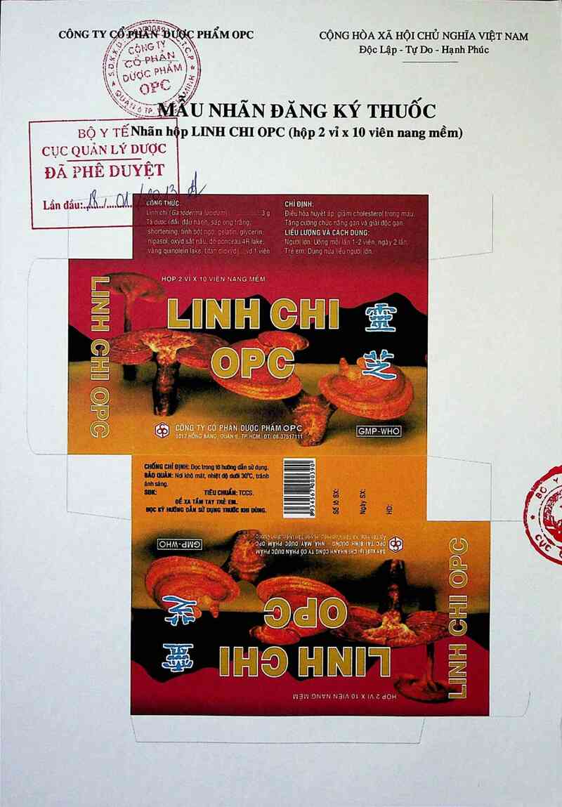 thông tin, cách dùng, giá thuốc Linh chi OPC - ảnh 1