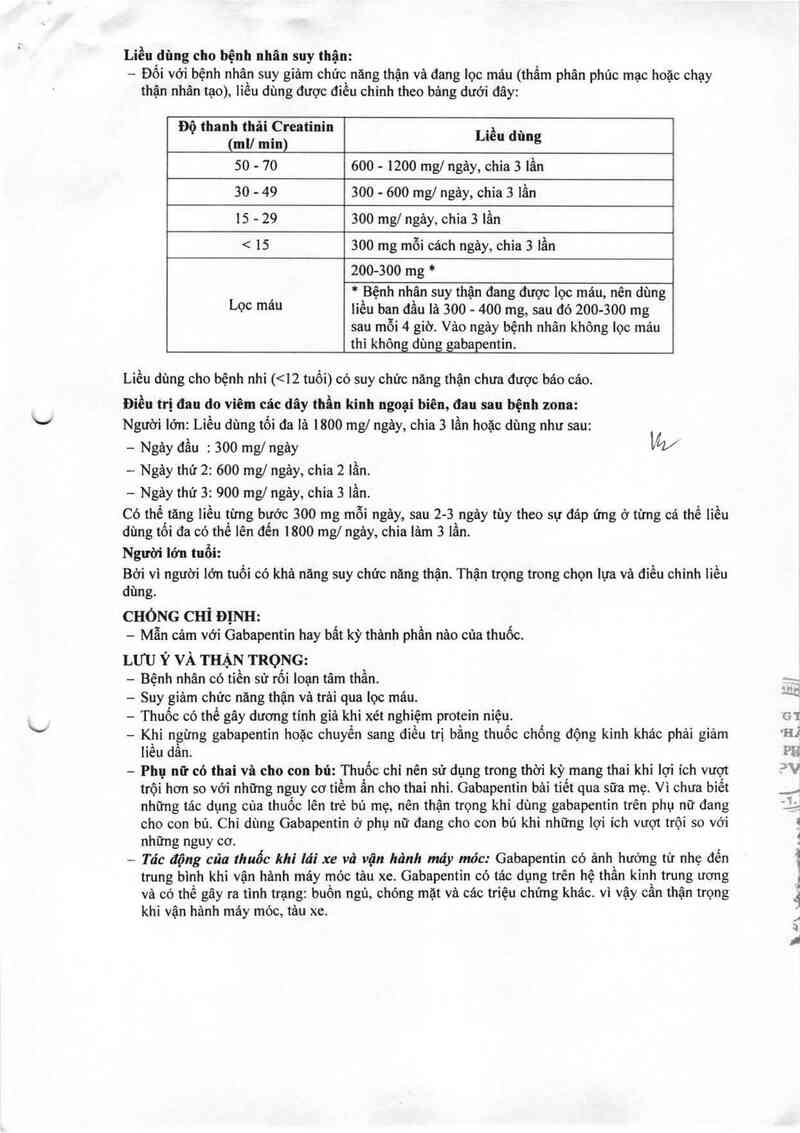 thông tin, cách dùng, giá thuốc Gabacare 300 - ảnh 3