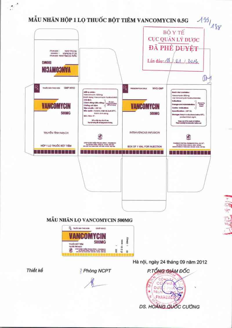 thông tin, cách dùng, giá thuốc Vancomycin 0.5G - ảnh 0