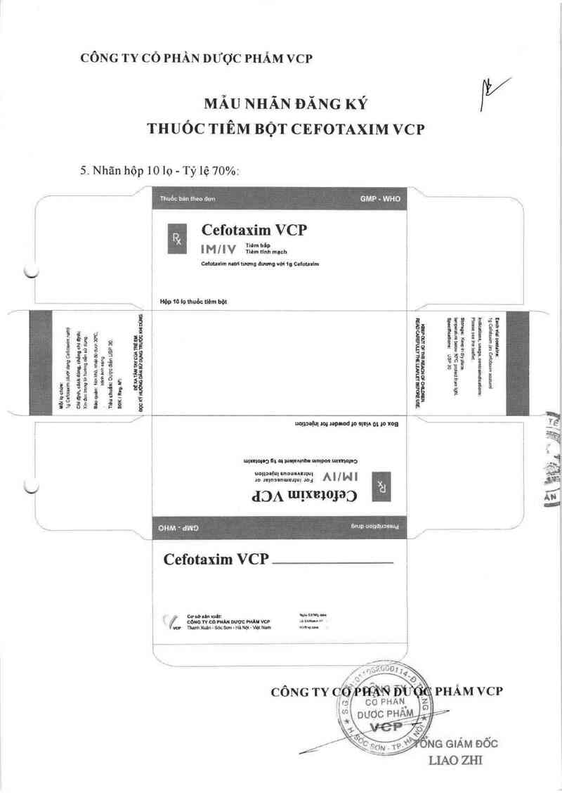 thông tin, cách dùng, giá thuốc Cefotaxim VCP - ảnh 3