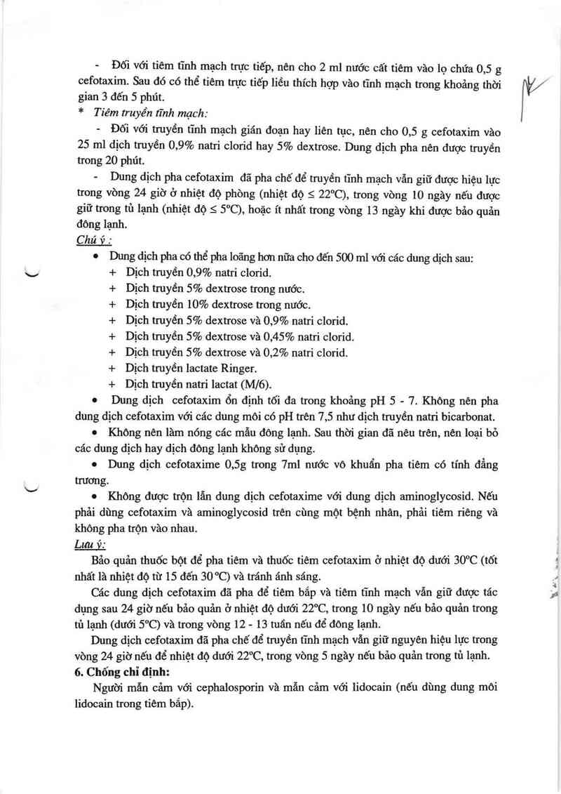 thông tin, cách dùng, giá thuốc Cefotaxim VCP - ảnh 6