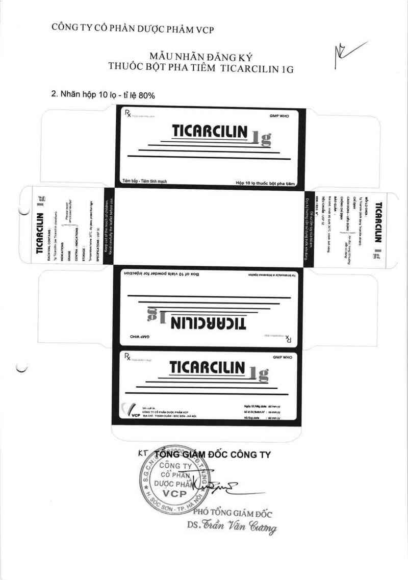 thông tin, cách dùng, giá thuốc Ticarcilin 1g - ảnh 1