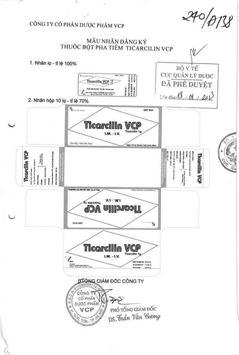 thông tin, cách dùng, giá thuốc Ticarcilin VCP - ảnh 0