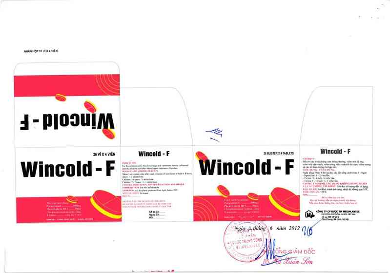 thông tin, cách dùng, giá thuốc Wincold F - ảnh 1