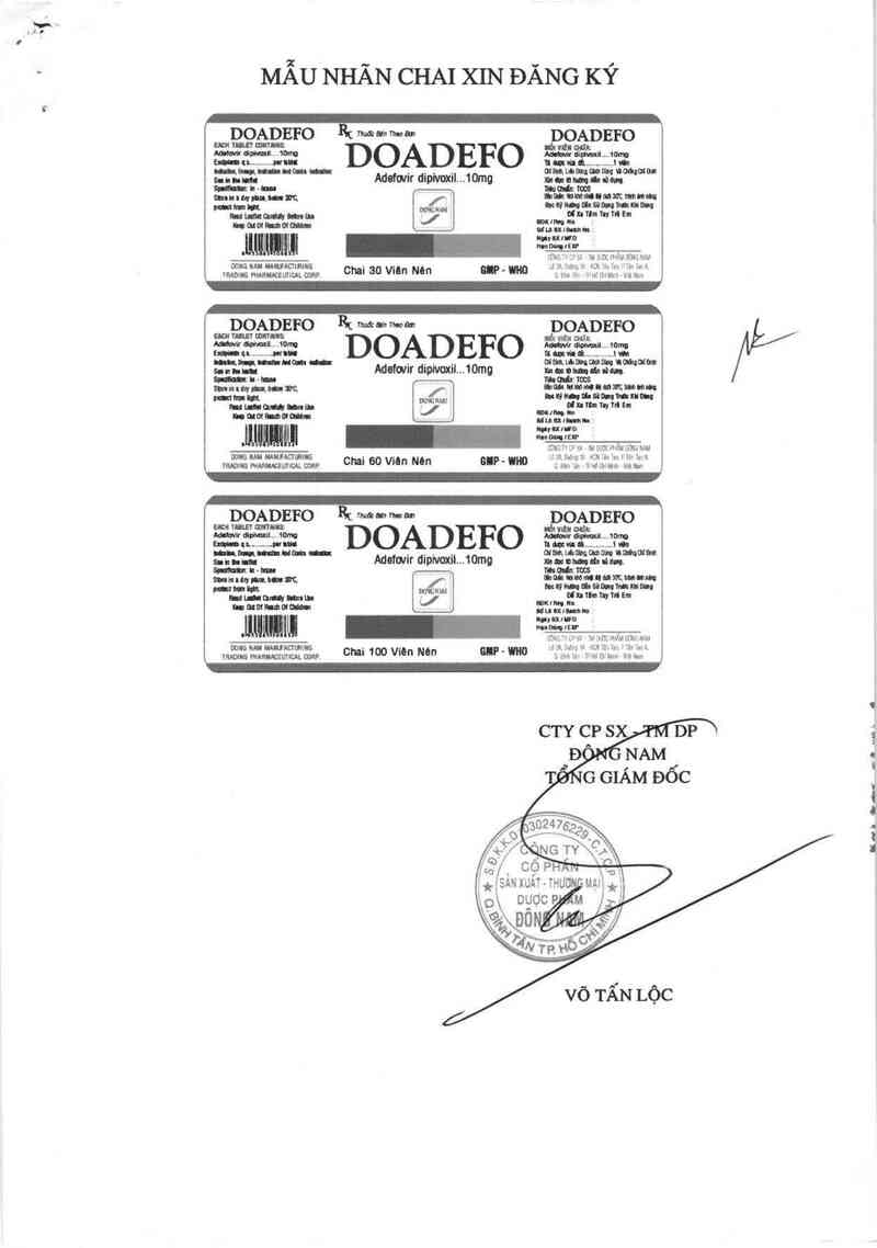 thông tin, cách dùng, giá thuốc Doadefo 10 mg - ảnh 1