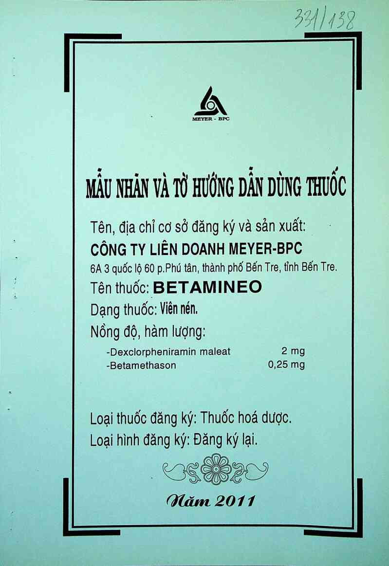 thông tin, cách dùng, giá thuốc Betamineo - ảnh 0