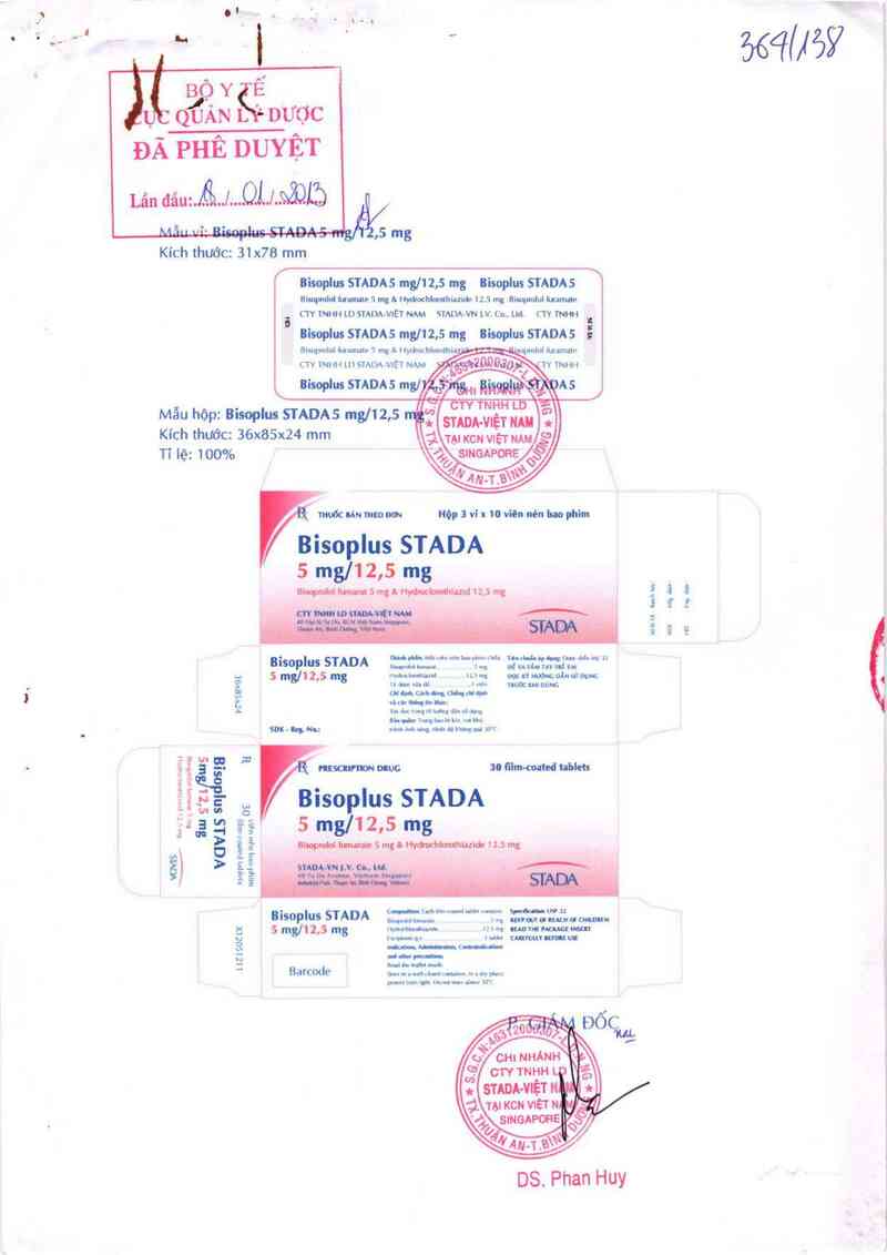 thông tin, cách dùng, giá thuốc Bisoplus Stada 5mg/12,5mg - ảnh 0