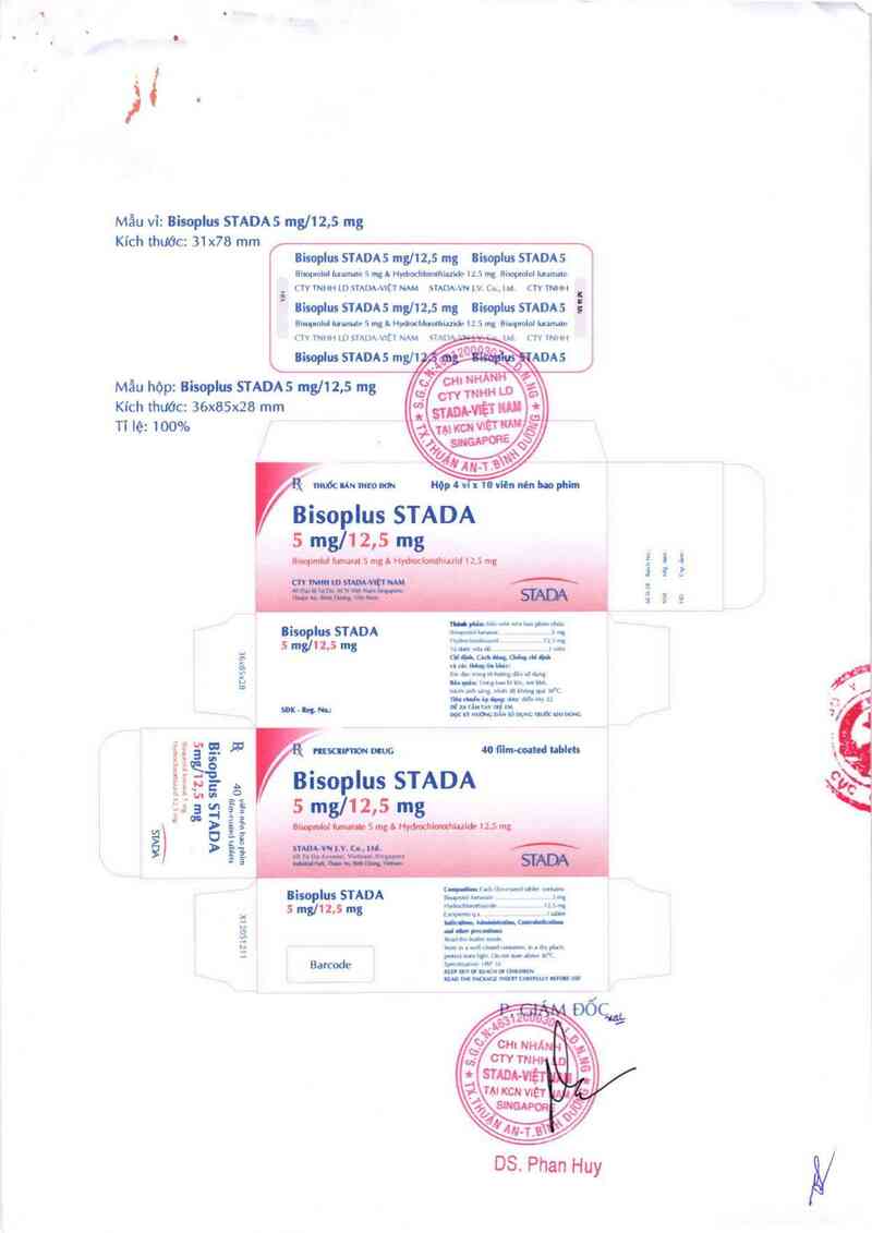 thông tin, cách dùng, giá thuốc Bisoplus Stada 5mg/12,5mg - ảnh 1