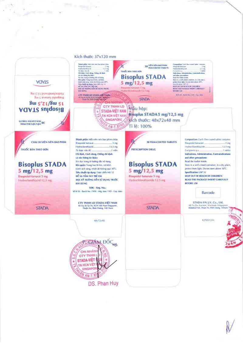 thông tin, cách dùng, giá thuốc Bisoplus Stada 5mg/12,5mg - ảnh 2