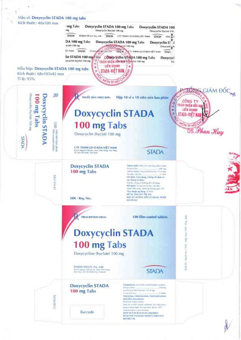 thông tin, cách dùng, giá thuốc Doxycyclin Stada 100 mg Tabs - ảnh 2