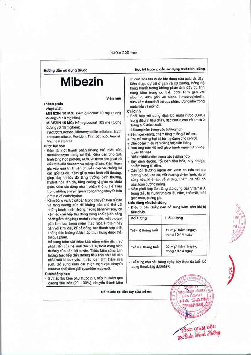 thông tin, cách dùng, giá thuốc Mibezin 15 mg - ảnh 2